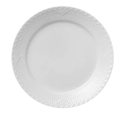 Royal Copenhagen Hvit Halvblonde Tallerken Flat 25 Cm