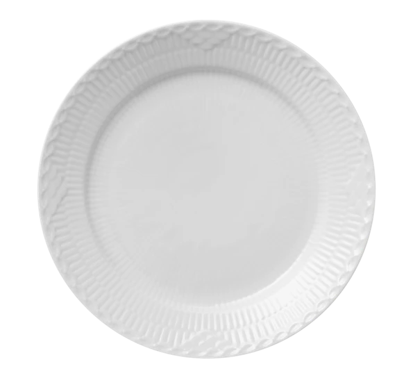 Royal Copenhagen Hvit Halvblonde Tallerken Flat 25 Cm 3 Royal Copenhagen Hvit Halvblonde Tallerken Flat 25 Cm