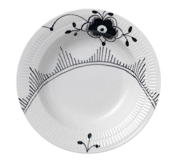 Royal Copenhagen Sort Mega Riflet Tallerken Dyp 21 Cm 3 Royal Copenhagen Sort Mega Riflet Tallerken Dyp 21 Cm