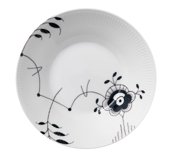 Royal Copenhagen Sort Mega Riflet Tallerken Dyp 24 Cm 3 Royal Copenhagen Sort Mega Riflet Tallerken Dyp 24 Cm