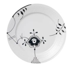 Royal Copenhagen Sort Mega Riflet Tallerken Flat 27 Cm Dekor 6