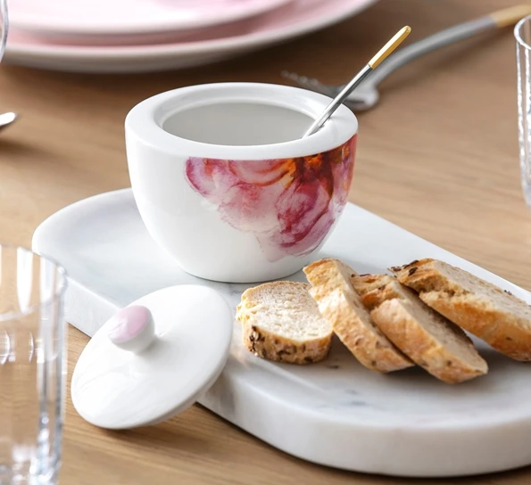 Villeroy & Boch Rose Garden Sukkerskål Med Lokk 3 Dl 4 Villeroy & Boch Rose Garden Sukkerskål Med Lokk 3 Dl - Bilde 2